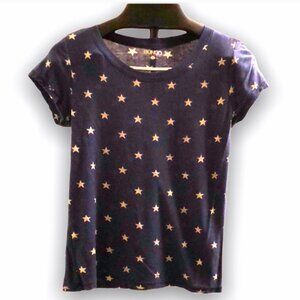 Bongo navy blue white stars short sleeve tshirt